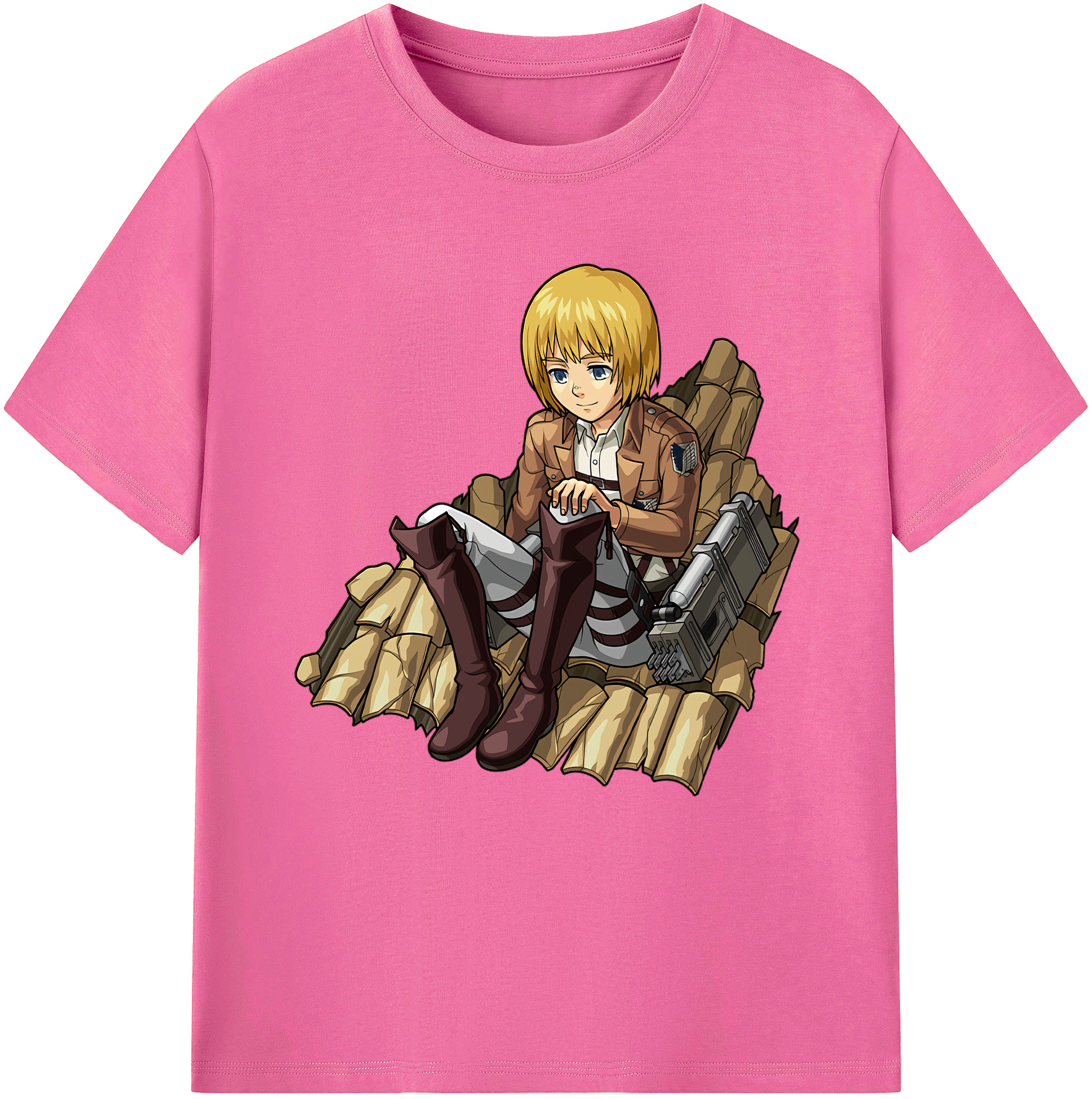 （画像用） 進撃の巨人 アルミン·アルレルト Attack on Titan Armin Arlert レディースカジュアルプリントTシャツ（綿100％）